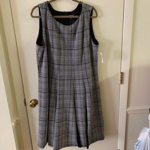 Dress Barn black and white plaid dress